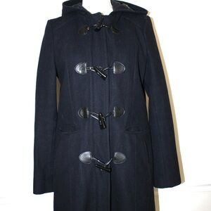 Tommy Hilfiger Navy wool blend Toggle Pea Coat - S/P
